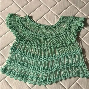 Green Crochet Top